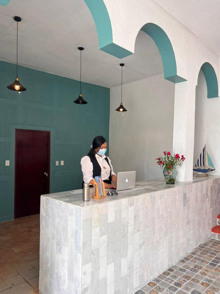 Recepción del Hotel Las Perlas